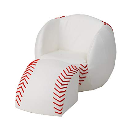 Gift Mark Chair and Ottoman, Baseball