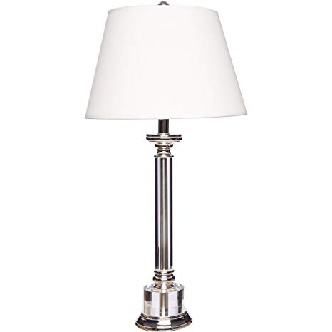 Stately Crystal Table Lamp Elegant And Attractive Fixture Features Versatile Lighting.