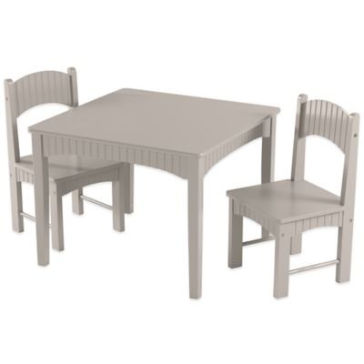 Tree House Lane Table and 2 Chairs Set in Grey