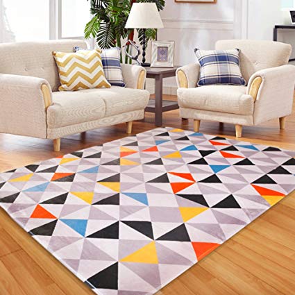 Fashion Geometry Home Rugs - MeMoreCool Nine Patterns No Fading Anti-slipping Simple Style Living Room Tea Table Carpets 71 X 71 Inch