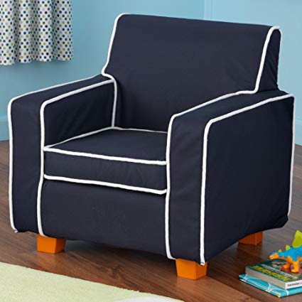 KidKraft Laguna Chair with Navy Piping and Slip Cover