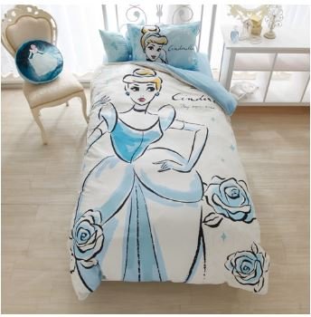 Disney Cinderella duvet covers, sheets, pillow case three-piece set single