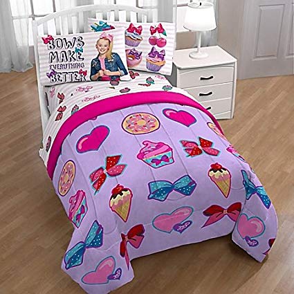 JoJo Siwa Full Comforter & Sheet Set (5 Piece Bed In A Bag) + HOMEMADE WAX MELTS