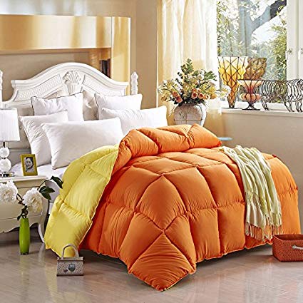 Yellow And Orange Comforter Teen Comforter Kids Comforter Down Alternative Comforter, Queen Size