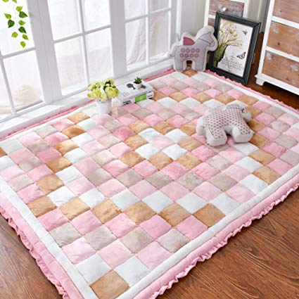 Korean carpet thicken,[short plush], non-slipping blanket bed table crawling mat tatami mattress-B 65x180cm(26x71inch)