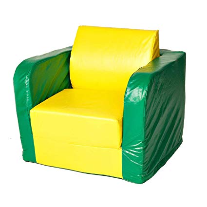 Foamnasium Juvenile Pullout Chair, Yellow/Green