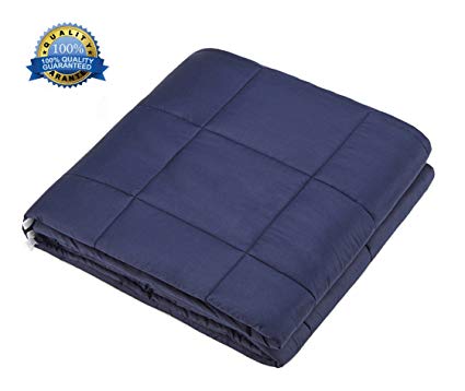 Weighted Blanket for Adults & Teens Upgrade Gravity Quilt | Heavy Blanket for Anxiety | ADHD | Autism | Reduce Stress | Agitation | Insomnia | Fall Asleep Faster (60